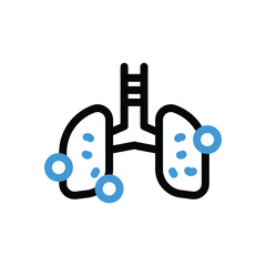 Pneumonia  Icon vector stock illustration