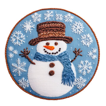 recommend clip art: Transparent embroidery snowman clipart background