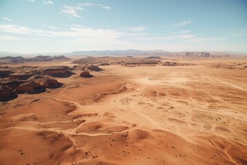 Fototapeta na wymiar Aerial Drone Photograph of Picturesque Beautiful Landscape, Desert Scenery