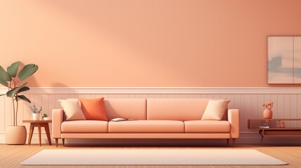 a minimalist masterpiece with a solid color background, choosing a soft peach hue to evoke a sense of gentle warmth and refined simplicity in every pixel