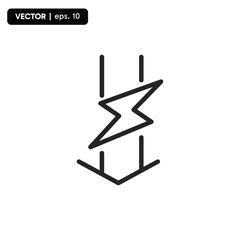 electricity down icon, decreased electricity bill icon. vector eps 10