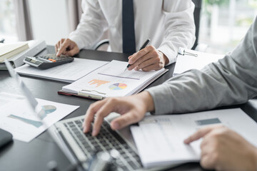 Business People Meeting Design Ideas professional investor working new start up project. businessman and businesswoman working together meeting concept