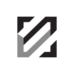 square monogram logo design, profesional monogram logo design on white background