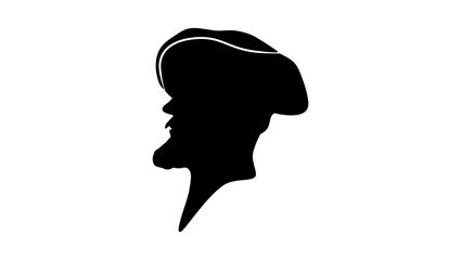 Bernhard Knipperdolling,  black isolated silhouette