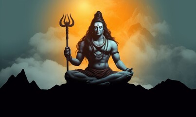 Lord Shiva poster, Generative AI