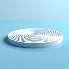 Fototapeta na wymiar a white circular object with a spiral pattern