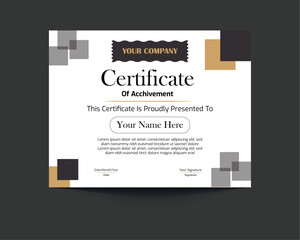 Certificate of Achievement design