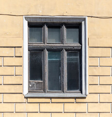 Window into the building as a background