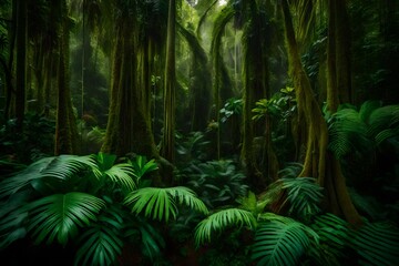 Embark on a visual journey into the heart of a Central American rainforest, where nature thrives in its most vibrant form generative ai technology