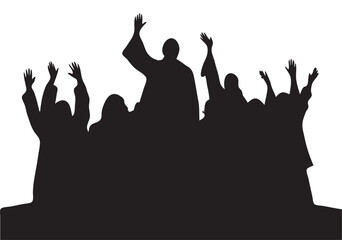 People worshiping Jesus