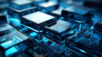 blue glass abstract background