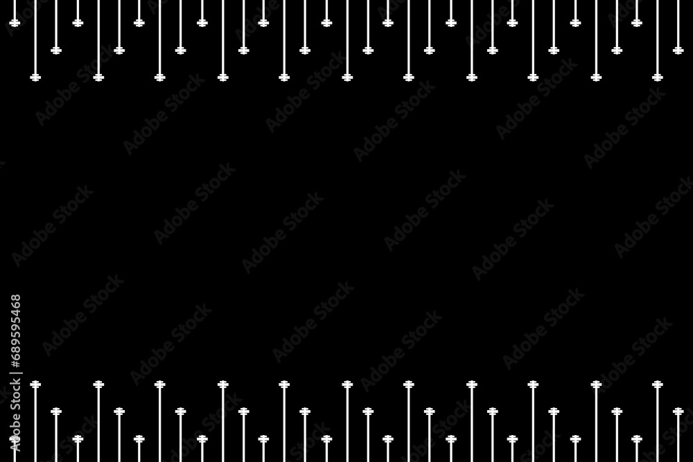 Poster vertical stripe of regular pattern. design icon white on black background. design print for illustra