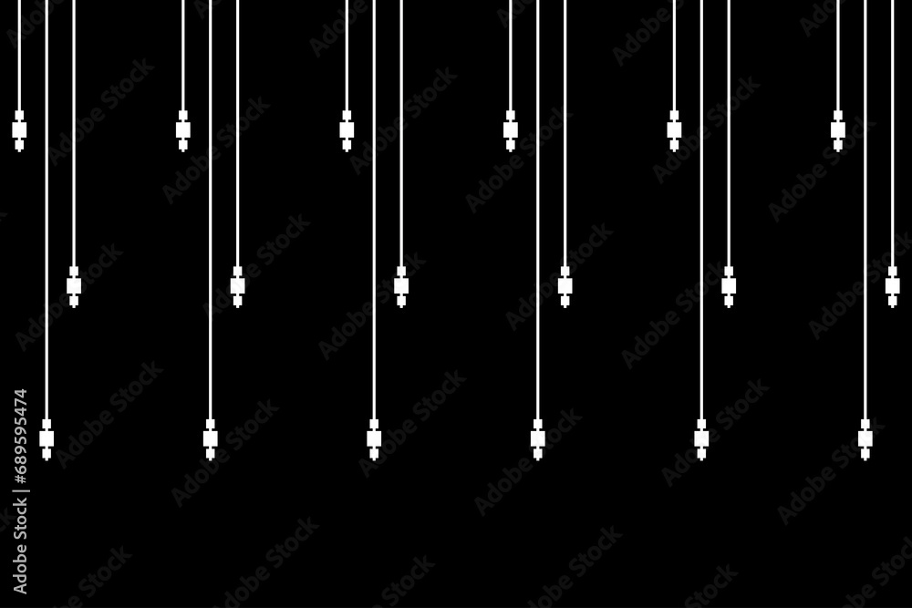 Poster vertical stripe of regular pattern. design icon white on black background. design print for illustra