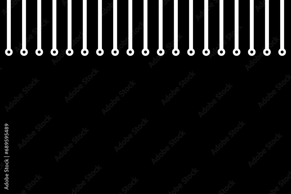 Poster vertical stripe of regular pattern. design icon white on black background. design print for illustra