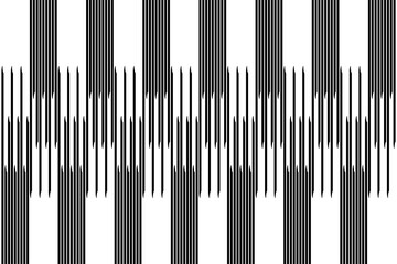 Vertical stripe of regular pattern. Design icon black on white background. Design print for illustration, textile, wallpaper, background. Set 11