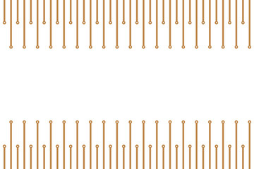 Vertical stripe of regular pattern. Design icon gold on white background. Design print for illustration, textile, wallpaper, background. Set 12
