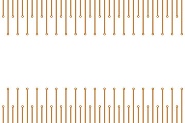 Vertical stripe of regular pattern. Design icon gold on white background. Design print for illustration, textile, wallpaper, background. Set 12