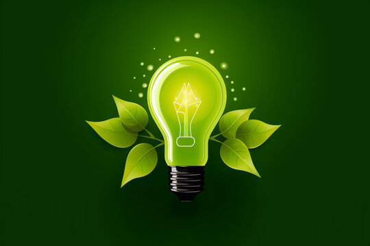 Environmental light bulb. Vector image.
