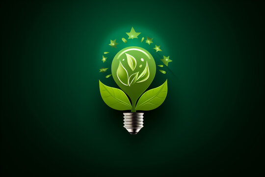 Environmental light bulb. Vector image.
