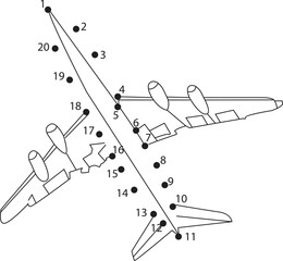 Air plane dot to dot