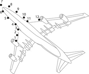 Air plane dot to dot