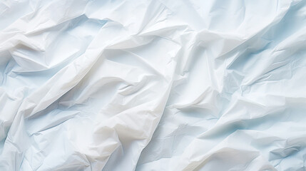 Obraz premium White crumpled paper texture. Blank background with creases. Generative AI
