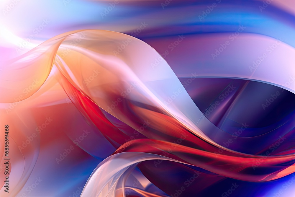 Poster abstract smooth wavy soft gradient colors glossy background.