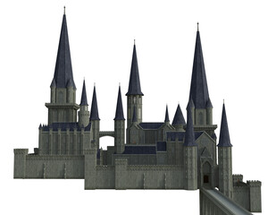 Obraz premium 3d render fantasy tower of castle