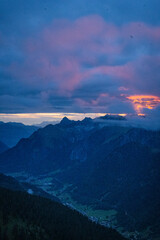 sunrise over the mountains