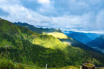 landscape with clouds and mountains