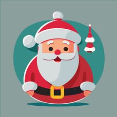 Santa Claus cute illustration vector happy holidays Christmas New Year 