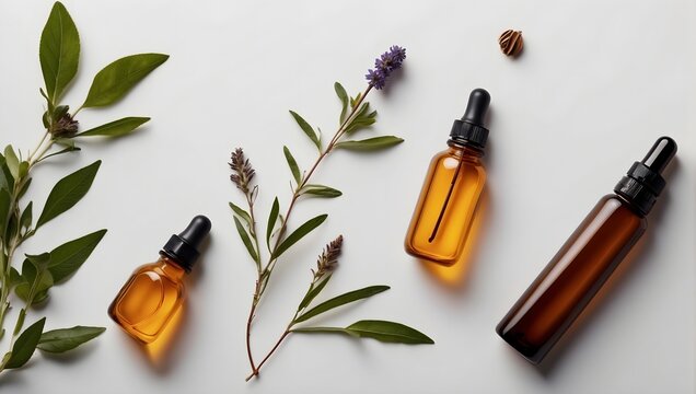 mock-up of cosmetics bottle with dispenser for essential oil or perfume