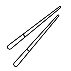 Sushi sticks. Coloring book Black and white vector illustration.