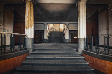 Obraz premium The abandoned Russian military base with theater and spa