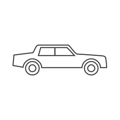 Vector illustration of sedan line art