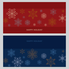 Naklejka na ściany i meble Winter and christmas background vector design with snowflakes
