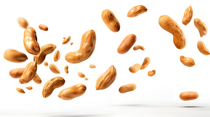 Peanut beans isolated on white background