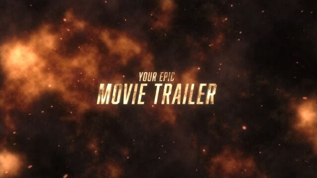Blockbuster Action Movie Explosion Trailer Title