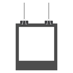 Polaroid photo frame with paper clips