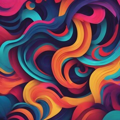 An energetic social media background with vibrant, abstract patterns and bold typography, capturing the dynamic and fast-paced nature of online interactions