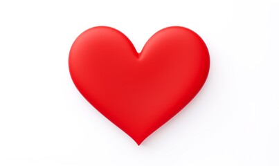 red heart on the white background