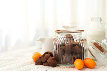 Chocolate truffles, concept of delicious sweet food