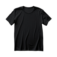 Black T-shirt template on transparent background, ai technology