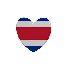 Fototapeta premium World countries. Heart element on white background. Costa Rica