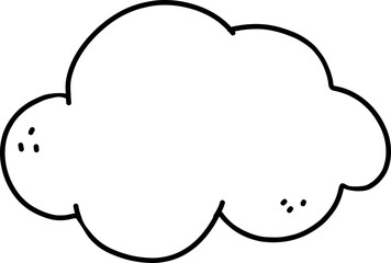 cute cloud outline - obrazy, fototapety, plakaty