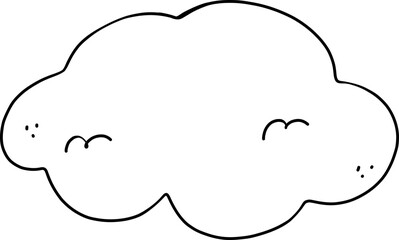 cute cloud outline