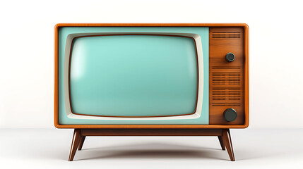 Televisor retro, antiguo sobre fondos lisos de diferentes colores