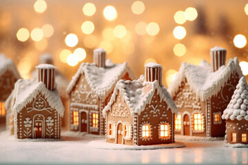 Fototapeta na wymiar Christmas gingerbread houses