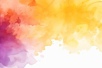 Abstract yellow orange red purple watercolor - background