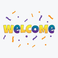 Modern welcome lettering design